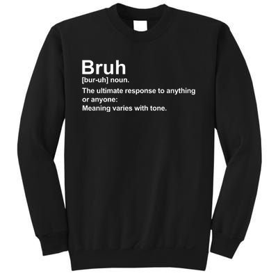 Bruh Definition Funny Cute Matching Team Family Sweatshirt