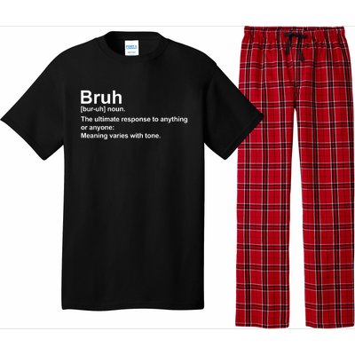 Bruh Definition Funny Cute Matching Team Family Pajama Set