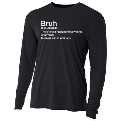 Bruh Definition Funny Cute Matching Team Family Cooling Performance Long Sleeve Crew