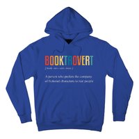 Booktrovert Definition Funny Book Day Love Vintage Gift Hoodie