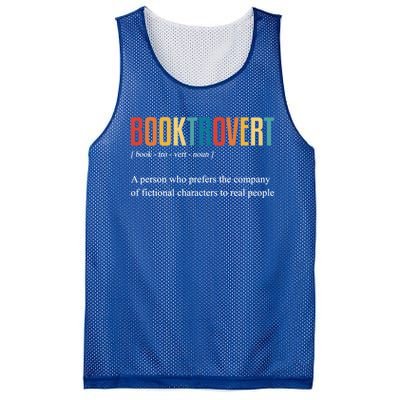 Booktrovert Definition Funny Book Day Love Vintage Gift Mesh Reversible Basketball Jersey Tank