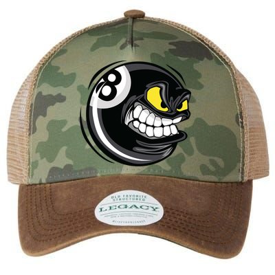 Billiards Dad Funny 8 Ball Angry Billiards Gift For Father’s Day Legacy Tie Dye Trucker Hat