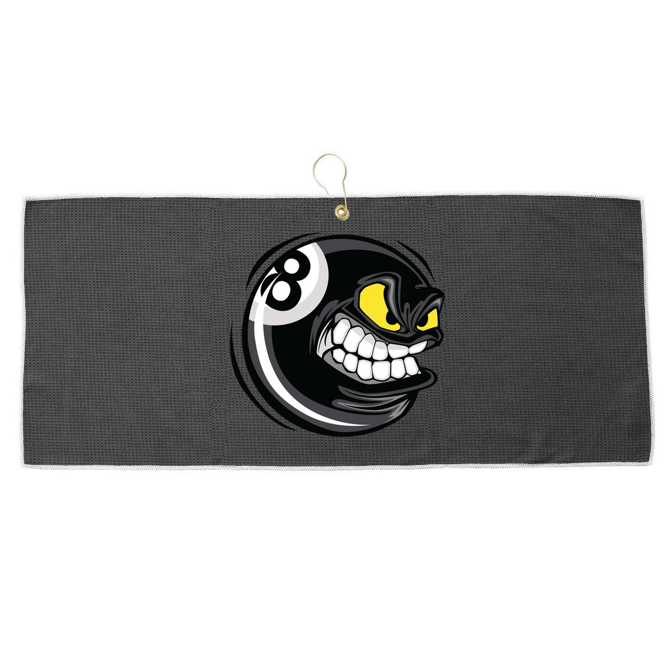 Billiards Dad Funny 8 Ball Angry Billiards Gift For Father’s Day Large Microfiber Waffle Golf Towel