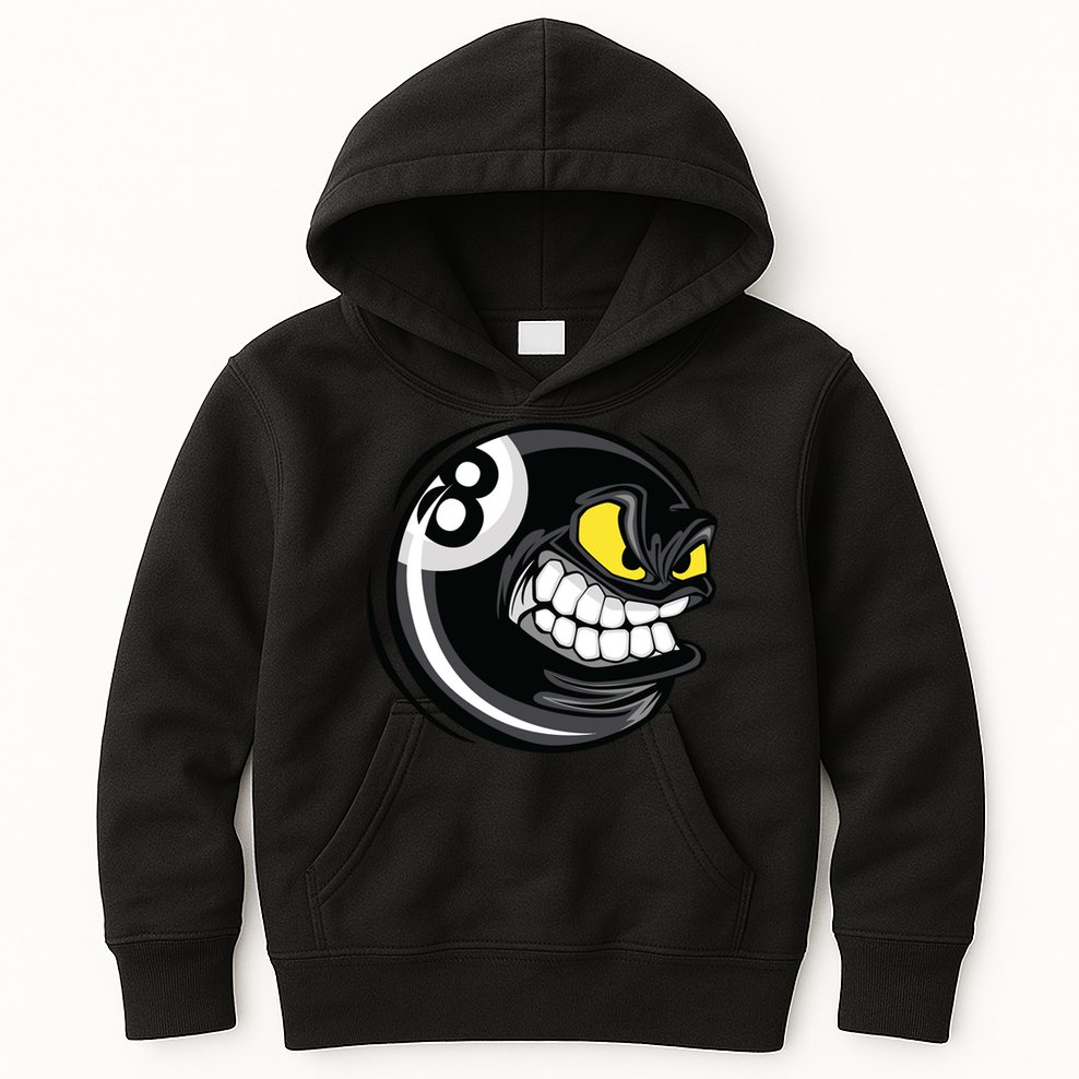 Billiards Dad Funny 8 Ball Angry Billiards Gift For Father’s Day Kids Hoodie