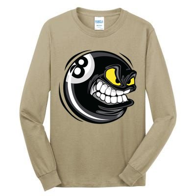 Billiards Dad Funny 8 Ball Angry Billiards Gift For Father’s Day Tall Long Sleeve T-Shirt