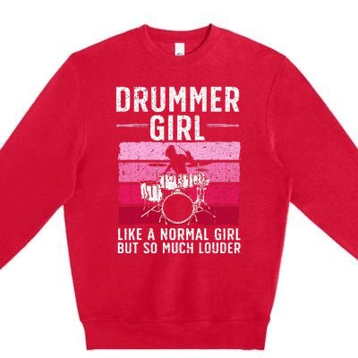 Best Drums For Drummer Music Band Drum Musician Premium Crewneck Sweatshirt