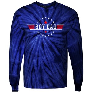 Boy Dad FatherS Day Dad And Son Proud Dad Of Tie-Dye Long Sleeve Shirt