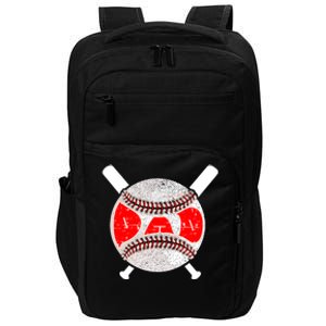 Baseball Dad For Fathers Day Daddy Papa Baseball Gift Impact Tech Backpack