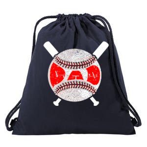 Baseball Dad For Fathers Day Daddy Papa Baseball Gift Drawstring Bag