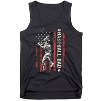 Baseball Dad Flag Gifts Dad Baseball Tank Top