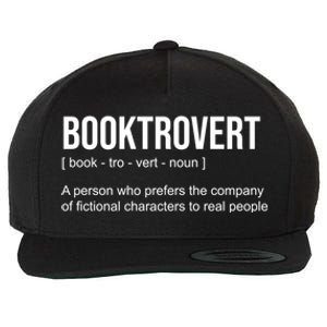 Booktrovert Definition Funny Book Lover Bookish Teacher Gift Wool Snapback Cap