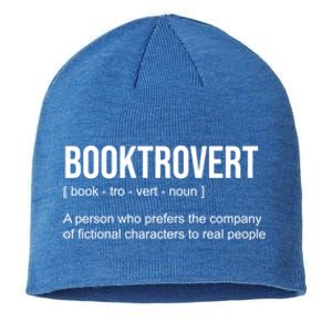 Booktrovert Definition Funny Book Lover Bookish Teacher Gift Sustainable Beanie