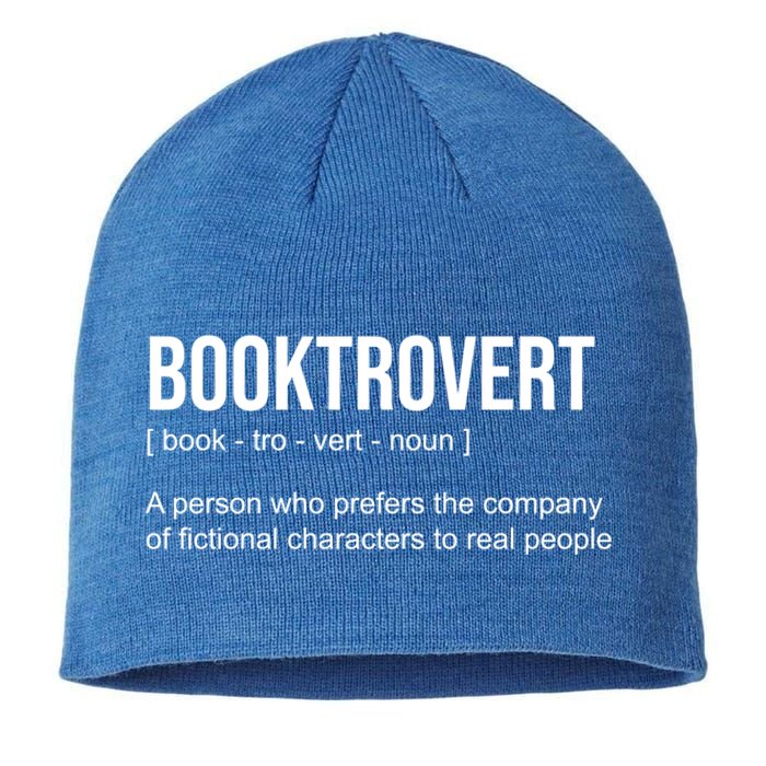 Booktrovert Definition Funny Book Lover Bookish Teacher Gift Sustainable Beanie