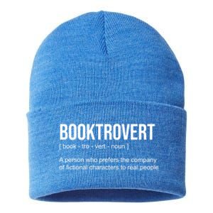 Booktrovert Definition Funny Book Lover Bookish Teacher Gift Sustainable Knit Beanie