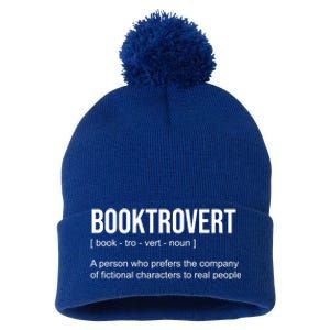 Booktrovert Definition Funny Book Lover Bookish Teacher Gift Pom Pom 12in Knit Beanie