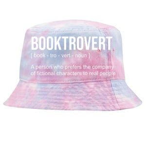 Booktrovert Definition Funny Book Lover Bookish Teacher Gift Tie-Dyed Bucket Hat