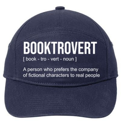 Booktrovert Definition Funny Book Lover Bookish Teacher Gift 7-Panel Snapback Hat