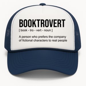 Booktrovert Definition Funny Book Lover Bookish Teacher Gift Trucker Hat