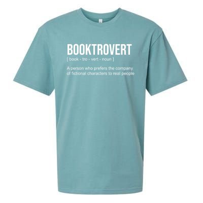 Booktrovert Definition Funny Book Lover Bookish Teacher Gift Sueded Cloud Jersey T-Shirt