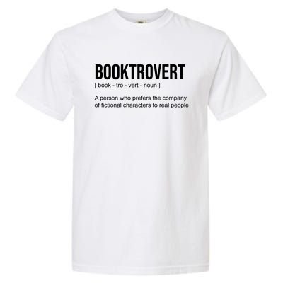 Booktrovert Definition Funny Book Lover Bookish Teacher Gift Garment-Dyed Heavyweight T-Shirt