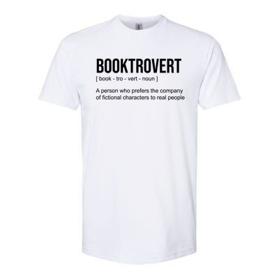 Booktrovert Definition Funny Book Lover Bookish Teacher Gift Softstyle® CVC T-Shirt