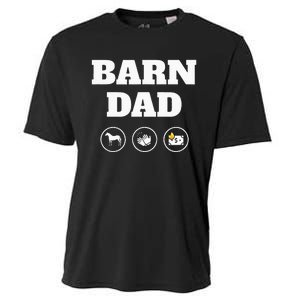 Barn Dad Funny Horse Dad Cooling Performance Crew T-Shirt