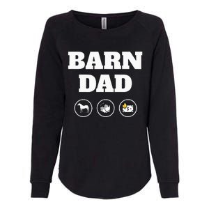 Barn Dad Funny Horse Dad Womens California Wash Sweatshirt