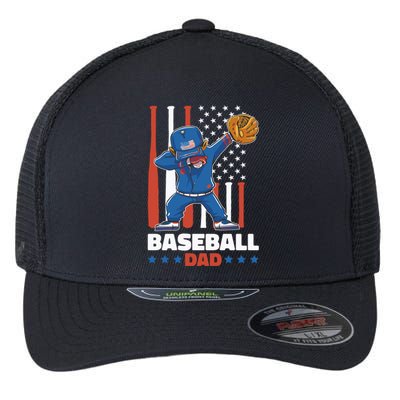 Baseball Dad For Father's Day Funny Gift Flexfit Unipanel Trucker Cap