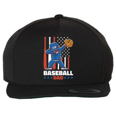 Baseball Dad For Father's Day Funny Gift Wool Snapback Cap