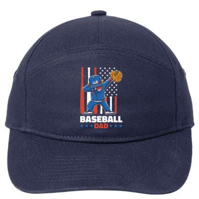 Baseball Dad For Father's Day Funny Gift 7-Panel Snapback Hat