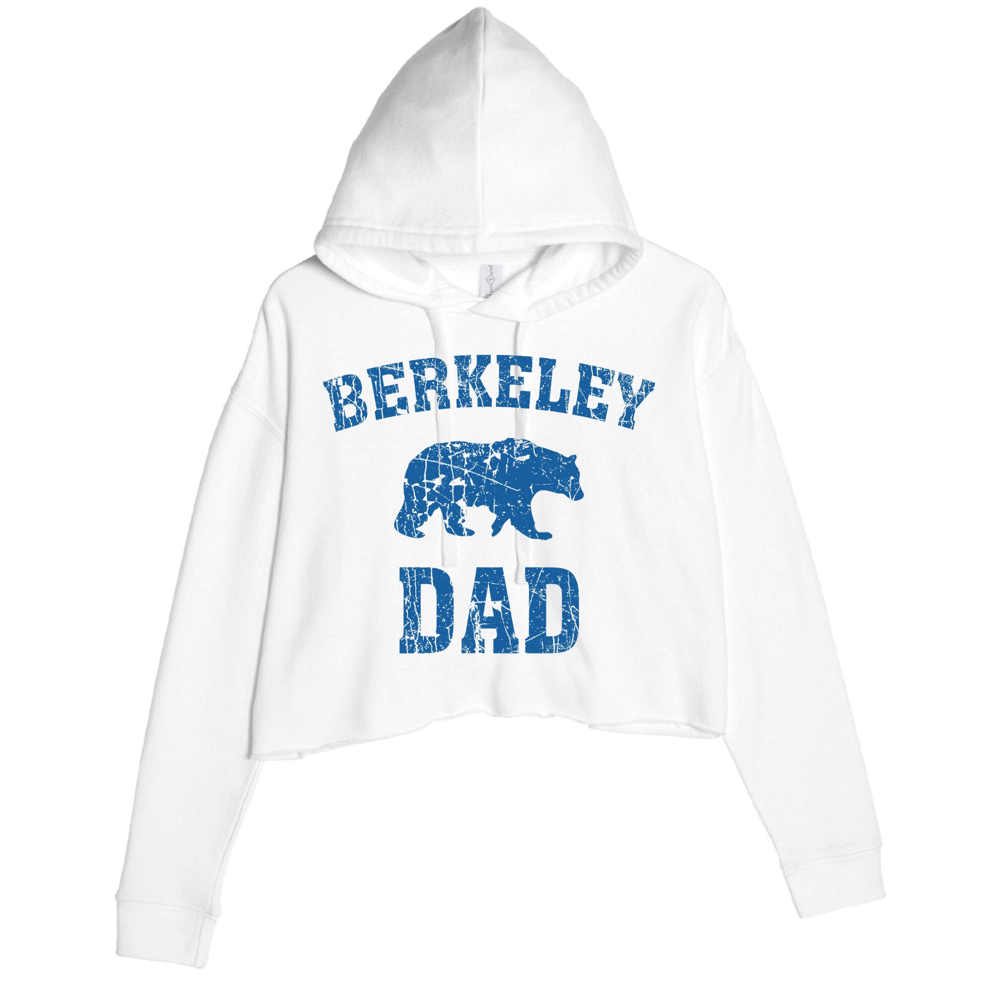 Berkeley Dad Father Bear Vintage Animal Nature Crop Fleece Hoodie