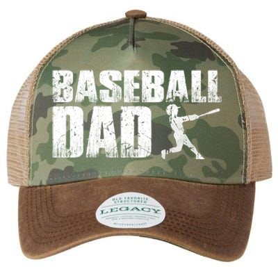 Baseball Dad Funny Baseball Vintage Gift Legacy Tie Dye Trucker Hat