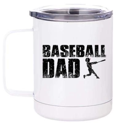 Baseball Dad Funny Baseball Vintage Gift 12 oz Stainless Steel Tumbler Cup