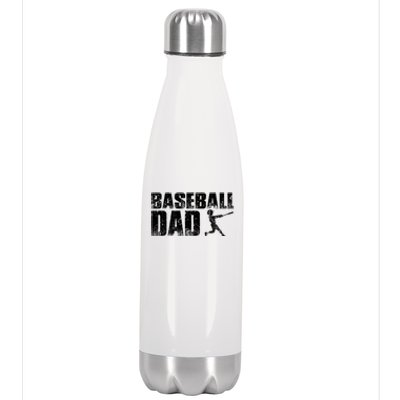 Baseball Dad Funny Baseball Vintage Gift Stainless Steel Insulated Water Bottle