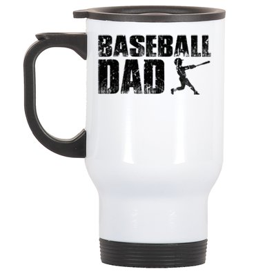 Baseball Dad Funny Baseball Vintage Gift Stainless Steel Travel Mug