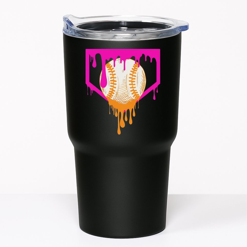 Baseball Drip For Ice Cream Drip Baseball Tumbler