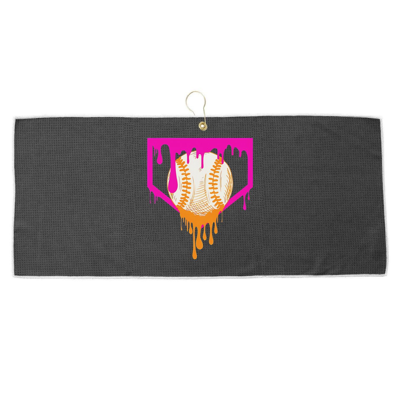 Baseball Drip For Ice Cream Drip Baseball Large Microfiber Waffle Golf Towel