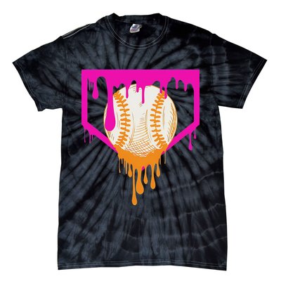 Baseball Drip For Ice Cream Drip Baseball Tie-Dye T-Shirt