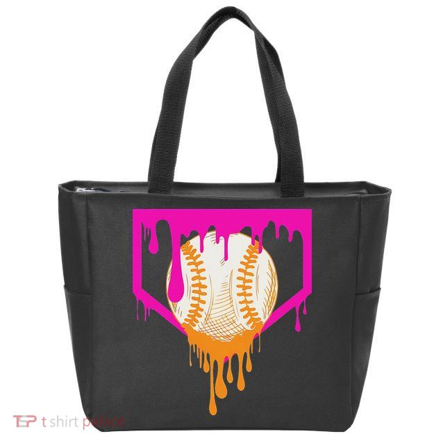 Baseball Drip For Ice Cream Drip Baseball Zip Tote Bag