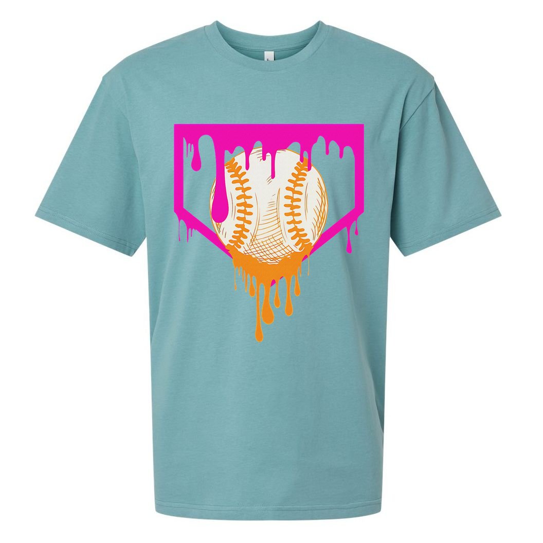 Baseball Drip For Ice Cream Drip Baseball Sueded Cloud Jersey T-Shirt
