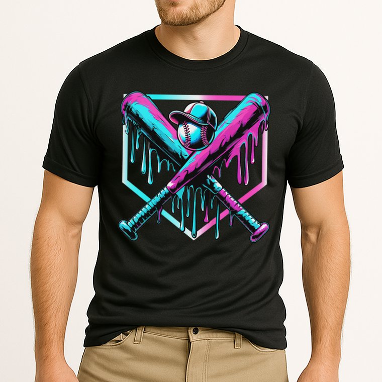 Baseball Drip For Ice Cream Drip Baseball Cooling Performance Crew T-Shirt
