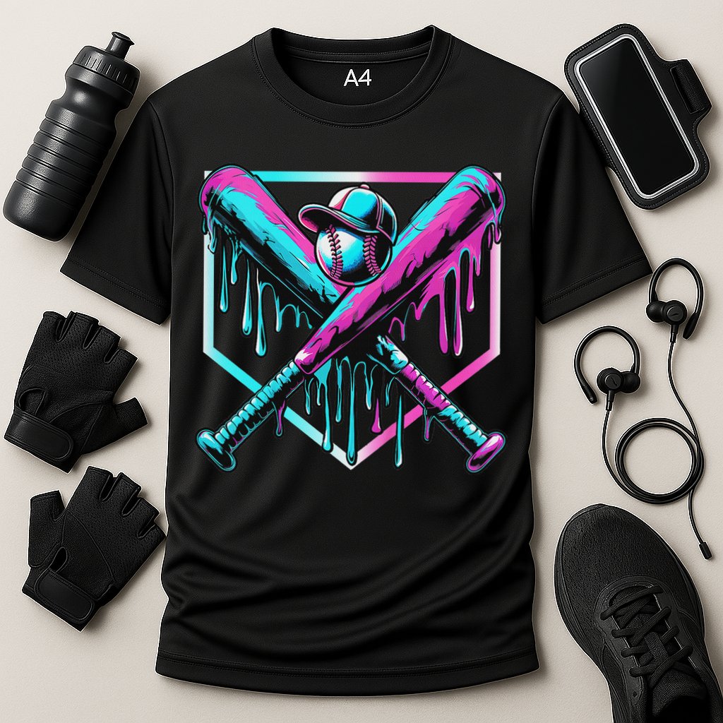 Baseball Drip For Ice Cream Drip Baseball Cooling Performance Crew T-Shirt