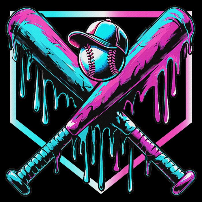 Baseball Drip For Ice Cream Drip Baseball Cooling Performance Crew T-Shirt
