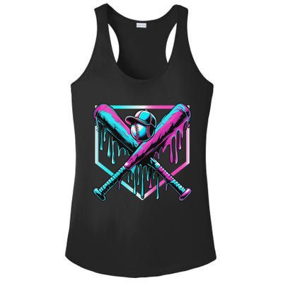 Baseball Drip For Ice Cream Drip Baseball Ladies PosiCharge Competitor Racerback Tank