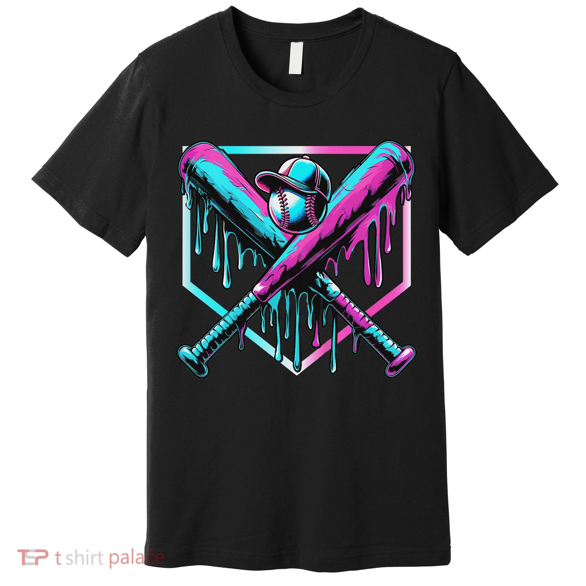 Baseball Drip For Ice Cream Drip Baseball Premium T-Shirt