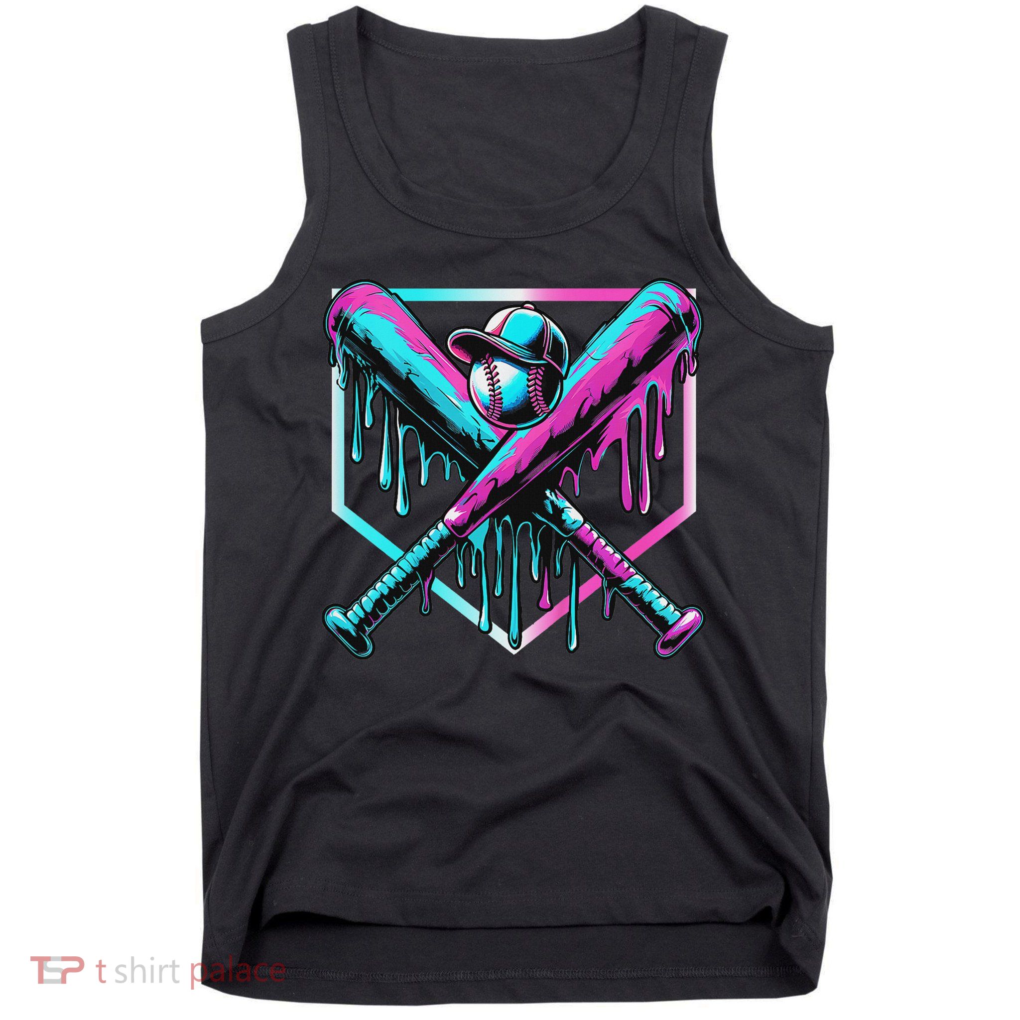 Baseball Drip For Ice Cream Drip Baseball Tank Top