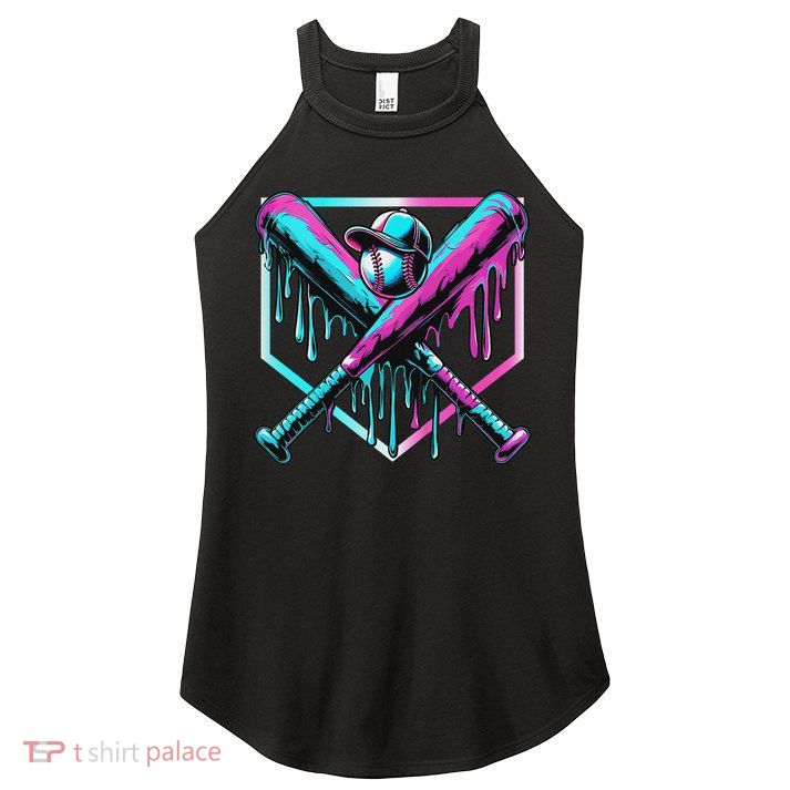 Baseball Drip For Ice Cream Drip Baseball Women's Perfect Tri Rocker Tank