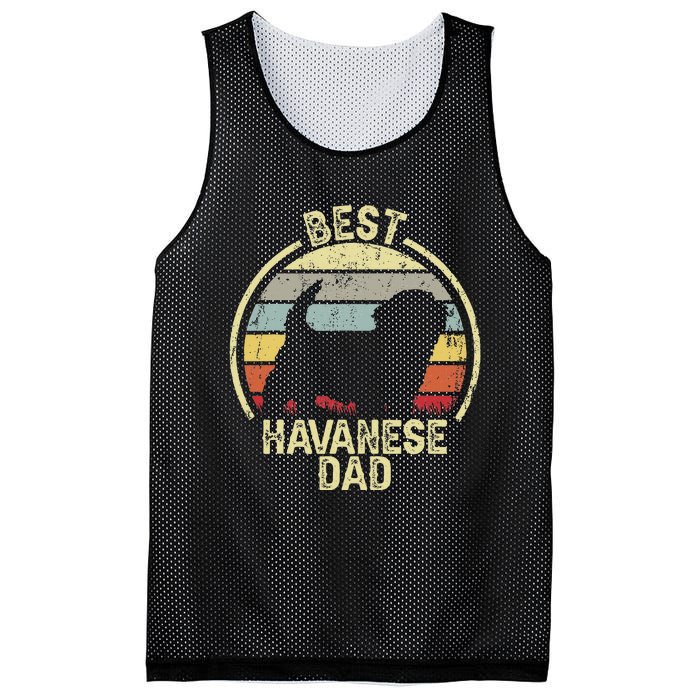 Best Dog Father Dad Vintage Havanese Mesh Reversible Basketball Jersey Tank