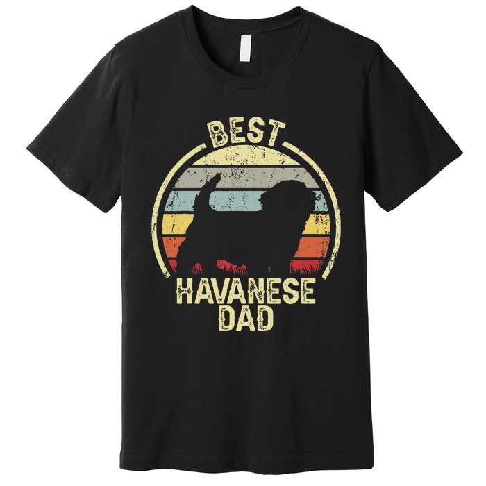 Best Dog Father Dad Vintage Havanese Premium T-Shirt