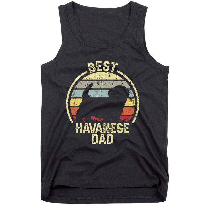 Best Dog Father Dad Vintage Havanese Tank Top